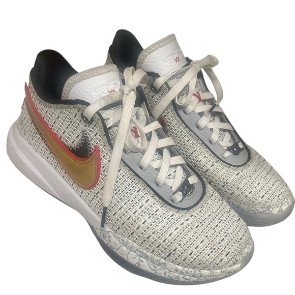 Nike Other - Nike Lebron XX The Debut Youth Basketball Shoes White/Metallic Gold-Black 5.5Y